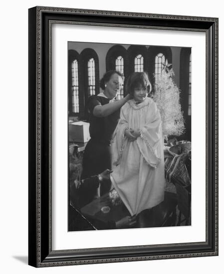 Preparations for Christmas Pageant at Bryn Mawr Community Church and at Orphanage-Francis Miller-Framed Photographic Print