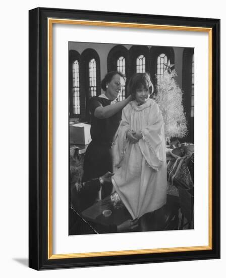 Preparations for Christmas Pageant at Bryn Mawr Community Church and at Orphanage-Francis Miller-Framed Photographic Print