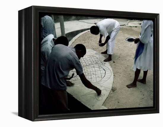 Preparations for Voodoo Ceremony at House, Haiti, West Indies, Central America-David Lomax-Framed Premier Image Canvas