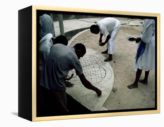 Preparations for Voodoo Ceremony at House, Haiti, West Indies, Central America-David Lomax-Framed Premier Image Canvas