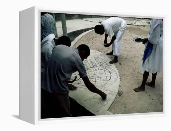 Preparations for Voodoo Ceremony at House, Haiti, West Indies, Central America-David Lomax-Framed Premier Image Canvas