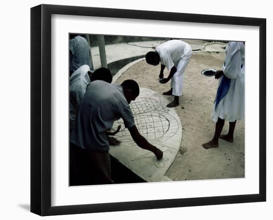 Preparations for Voodoo Ceremony at House, Haiti, West Indies, Central America-David Lomax-Framed Photographic Print