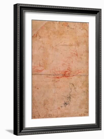 Preparatory Study for the Punishment of Haman-Michelangelo Buonarroti-Framed Giclee Print