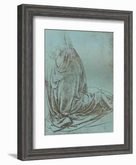 Preparatory Study of Drapery for the Angel in the Virgin of the Rocks, 1472-C1519-Leonardo da Vinci-Framed Giclee Print