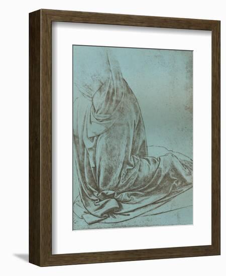 Preparatory Study of Drapery for the Angel in the Virgin of the Rocks, 1472-C1519-Leonardo da Vinci-Framed Giclee Print