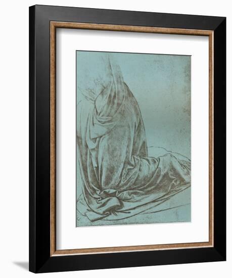 Preparatory Study of Drapery for the Angel in the Virgin of the Rocks, 1472-C1519-Leonardo da Vinci-Framed Giclee Print