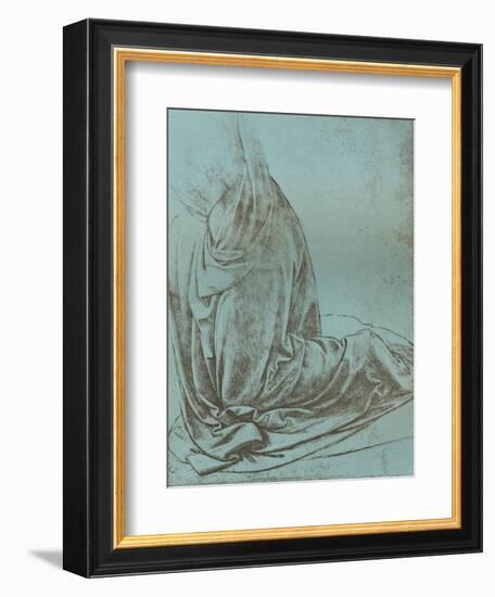 Preparatory Study of Drapery for the Angel in the Virgin of the Rocks, 1472-C1519-Leonardo da Vinci-Framed Giclee Print