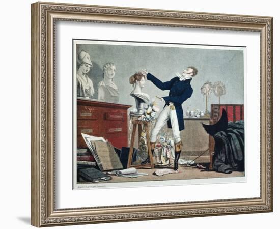 Preparing a Wig-Philibert Louis Debucourt-Framed Giclee Print