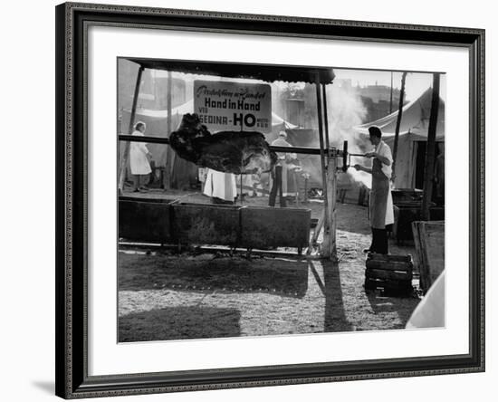 Preparing Barbeque for the 5th Anniversary of the German Democratic Republic Celebration-Ralph Crane-Framed Photographic Print