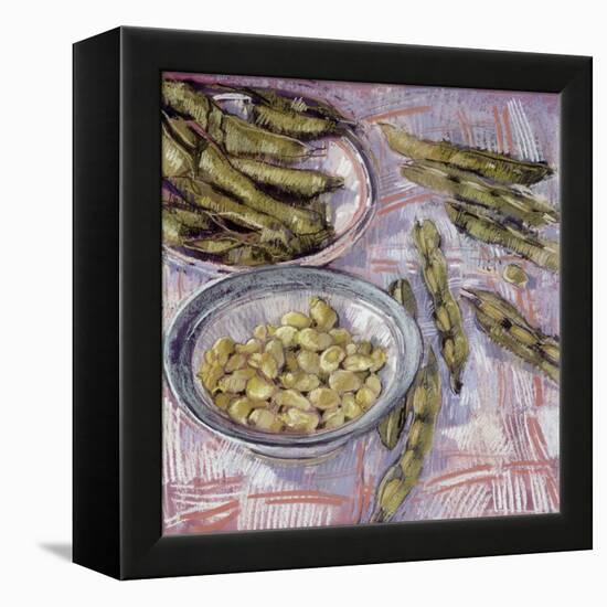 Preparing Broad Beans-Felicity House-Framed Premier Image Canvas