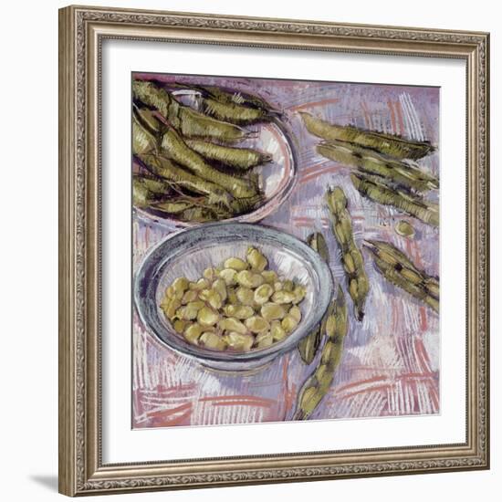 Preparing Broad Beans-Felicity House-Framed Giclee Print