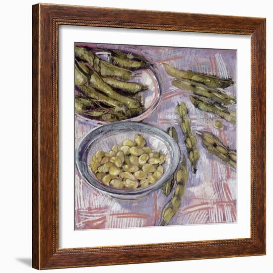 Preparing Broad Beans-Felicity House-Framed Giclee Print