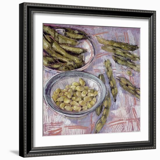 Preparing Broad Beans-Felicity House-Framed Giclee Print