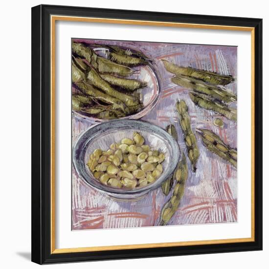 Preparing Broad Beans-Felicity House-Framed Giclee Print