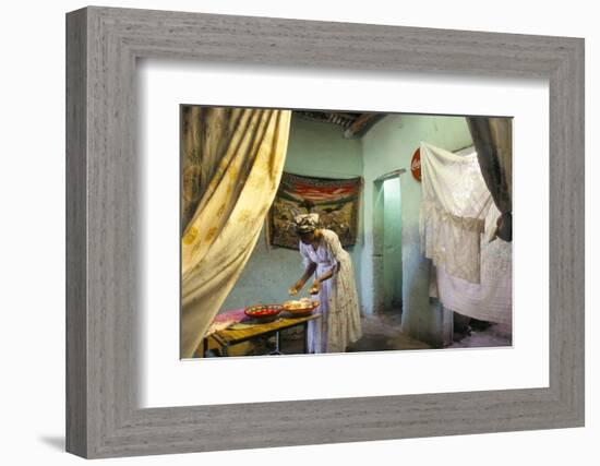 Preparing for Coffee Ceremony, Abi-Adi, Tigre Region, Ethiopia, Africa-Bruno Barbier-Framed Photographic Print