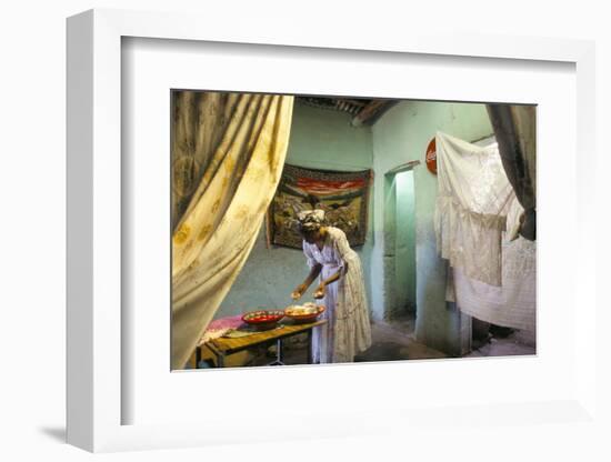 Preparing for Coffee Ceremony, Abi-Adi, Tigre Region, Ethiopia, Africa-Bruno Barbier-Framed Photographic Print