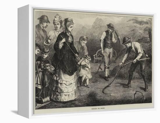 Preparing for Croquet-Edward Hughes-Framed Premier Image Canvas