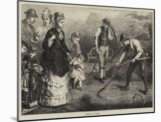 Preparing for Croquet-Edward Hughes-Mounted Giclee Print