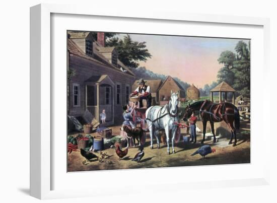 Preparing for Market, 1856-Currier & Ives-Framed Giclee Print