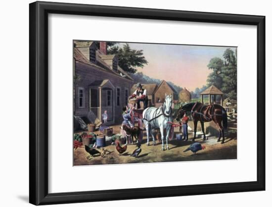 Preparing for Market, 1856-Currier & Ives-Framed Giclee Print