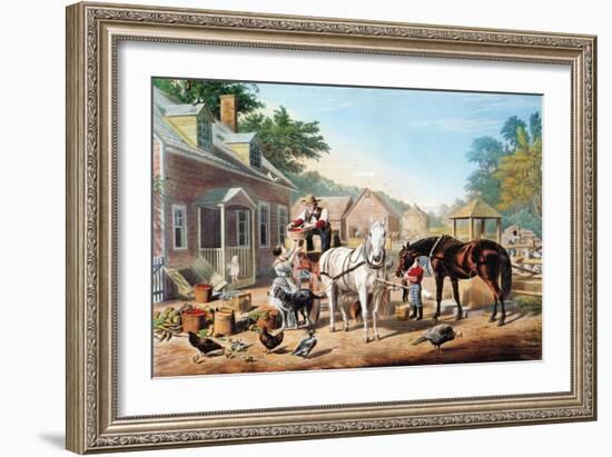 Preparing for Market (C&I)-Currier & Ives-Framed Giclee Print