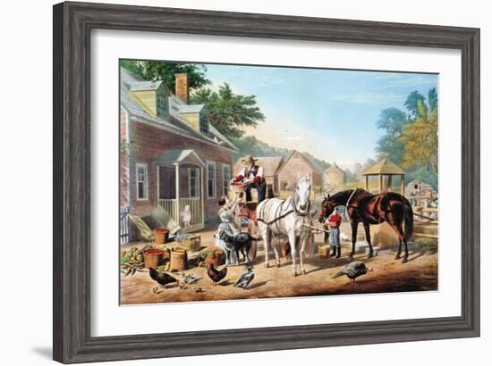 Preparing for Market (C&I)-Currier & Ives-Framed Giclee Print