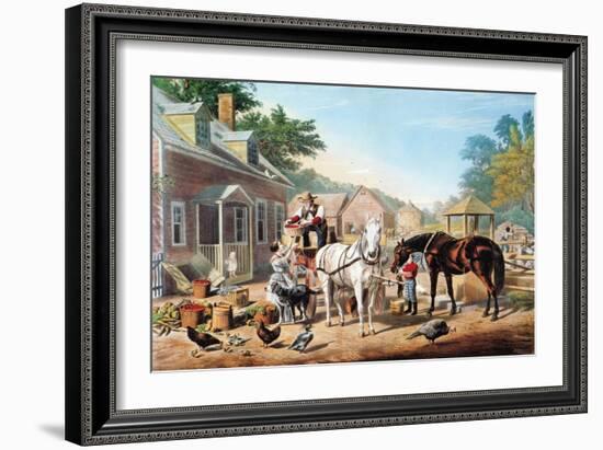 Preparing for Market (C&I)-Currier & Ives-Framed Giclee Print