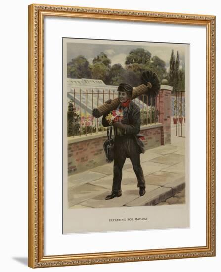 Preparing for May Day-null-Framed Giclee Print