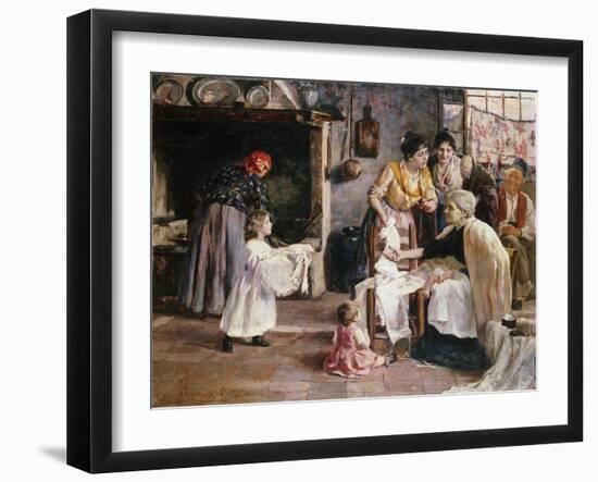 Preparing for the Baptism-Egisto Lancerotto-Framed Giclee Print