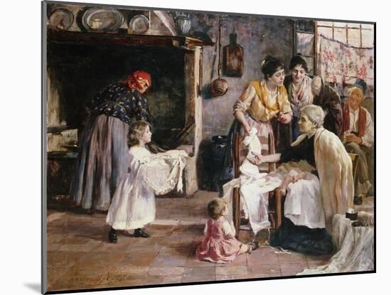 Preparing for the Baptism-Egisto Lancerotto-Mounted Giclee Print