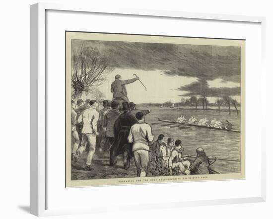 Preparing for the Boat Race, Coaching the Oxford Crew-Joseph Nash-Framed Giclee Print