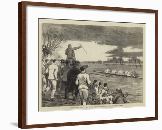 Preparing for the Boat Race, Coaching the Oxford Crew-Joseph Nash-Framed Giclee Print