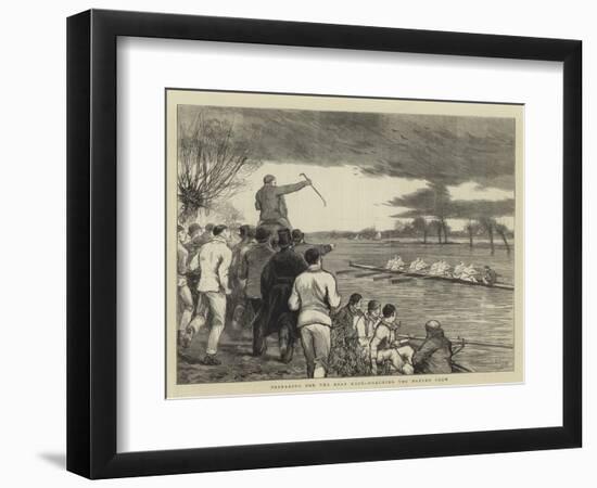 Preparing for the Boat Race, Coaching the Oxford Crew-Joseph Nash-Framed Giclee Print