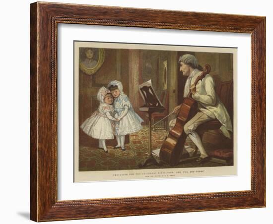 Preparing for the Children's Party, Now, One, Two, and Three-Alfred Edward Emslie-Framed Giclee Print