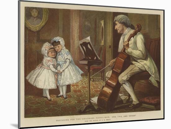 Preparing for the Children's Party, Now, One, Two, and Three-Alfred Edward Emslie-Mounted Giclee Print