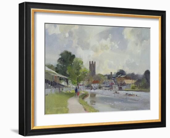 Preparing for the Henley Regatta, 1994-Trevor Chamberlain-Framed Giclee Print