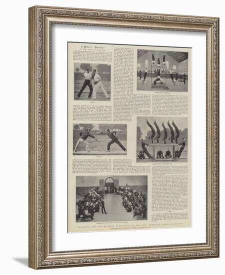 Preparing for the Military Tournament at the Army Gymnastic School, Aldershot-null-Framed Giclee Print