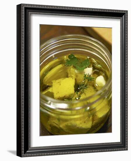 Preparing French Goat Cheese, Clos Des Iles, Le Brusc, Cote d'Azur, Var, France-Per Karlsson-Framed Photographic Print