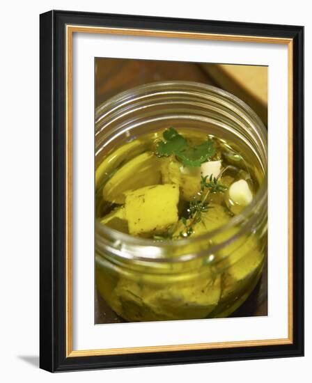 Preparing French Goat Cheese, Clos Des Iles, Le Brusc, Cote d'Azur, Var, France-Per Karlsson-Framed Photographic Print