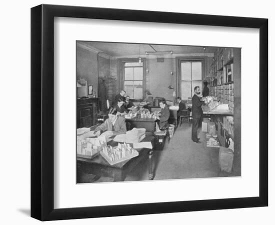 Preparing publications for the press, Patent Office, London, c1903 (1903)-Unknown-Framed Photographic Print