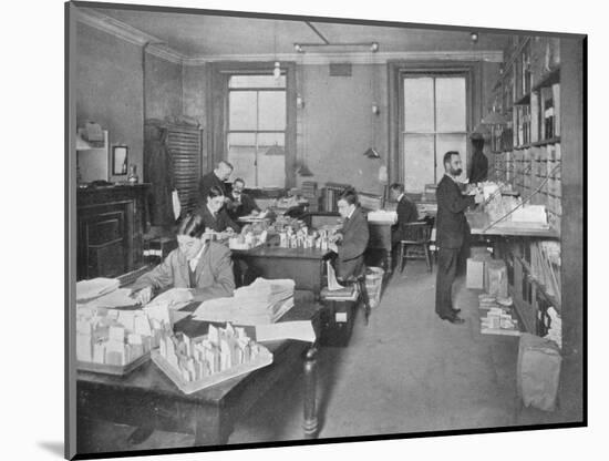 Preparing publications for the press, Patent Office, London, c1903 (1903)-Unknown-Mounted Photographic Print