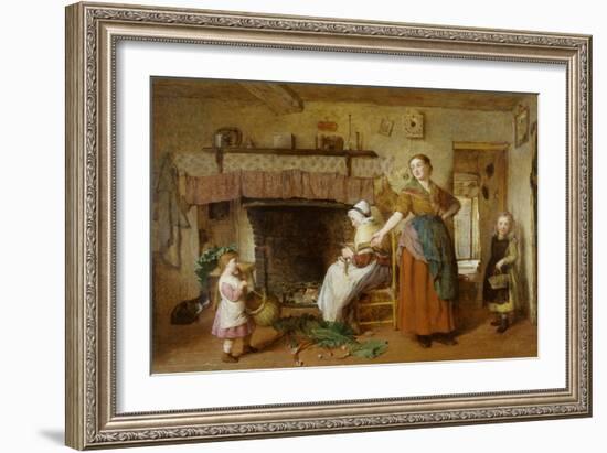 Preparing Rhubarb-George Smith-Framed Giclee Print