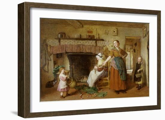 Preparing Rhubarb-George Smith-Framed Giclee Print