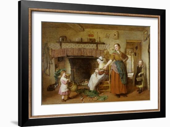 Preparing Rhubarb-George Smith-Framed Giclee Print