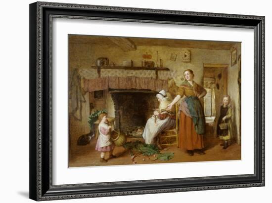 Preparing Rhubarb-George Smith-Framed Giclee Print