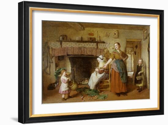 Preparing Rhubarb-George Smith-Framed Giclee Print