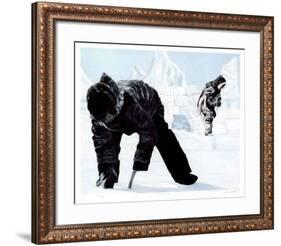 Preparing the Hunt-K. Kirby-Framed Limited Edition