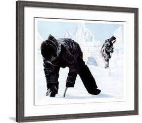 Preparing the Hunt-K. Kirby-Framed Limited Edition