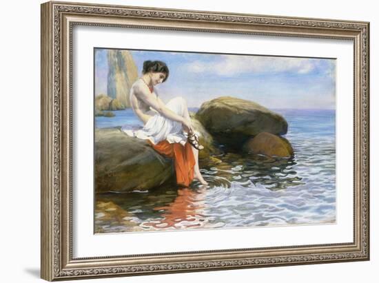 Preparing to Bathe-Wilhelm Wunderwald-Framed Giclee Print