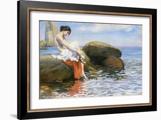 Preparing to Bathe-Wilhelm Wunderwald-Framed Giclee Print